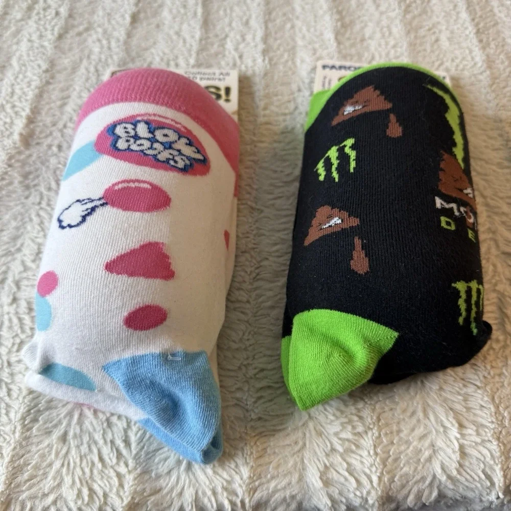 Two Pairs Junk Food Doody Socks Blow Poofs Monster Deuce Funny Gift‎